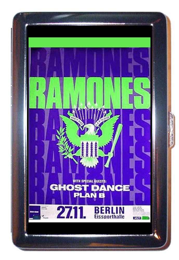 the ramones 89 germany poster id holder cigarette case or